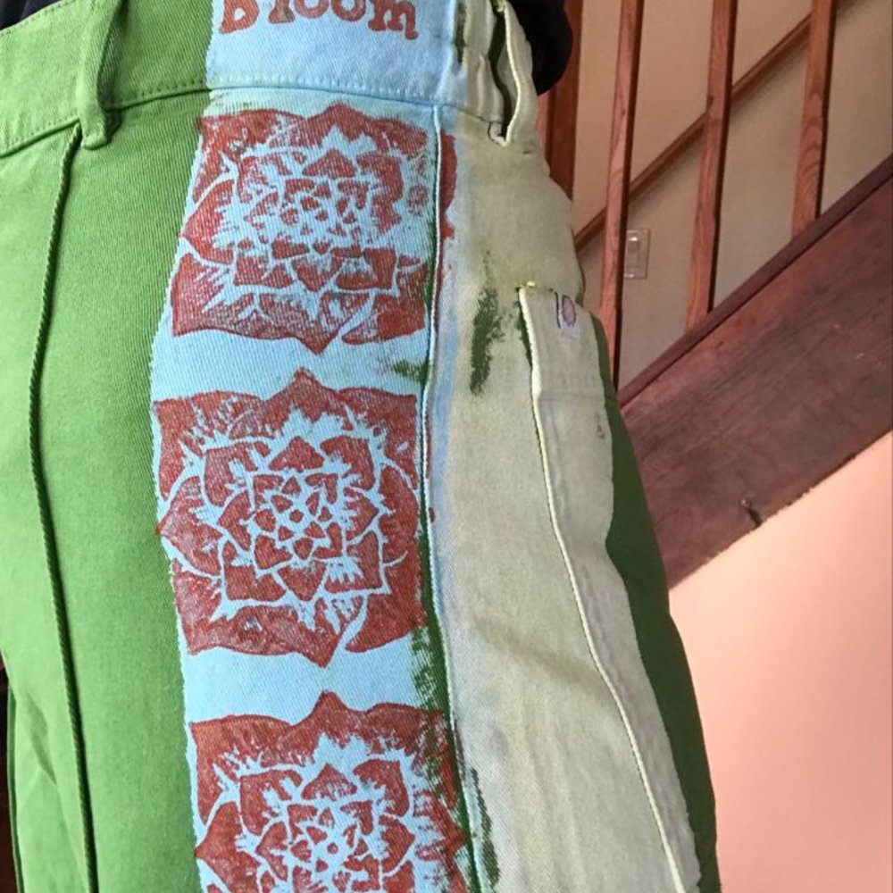 Big Bud press western pants block-printed xs - Picture 3 of 3